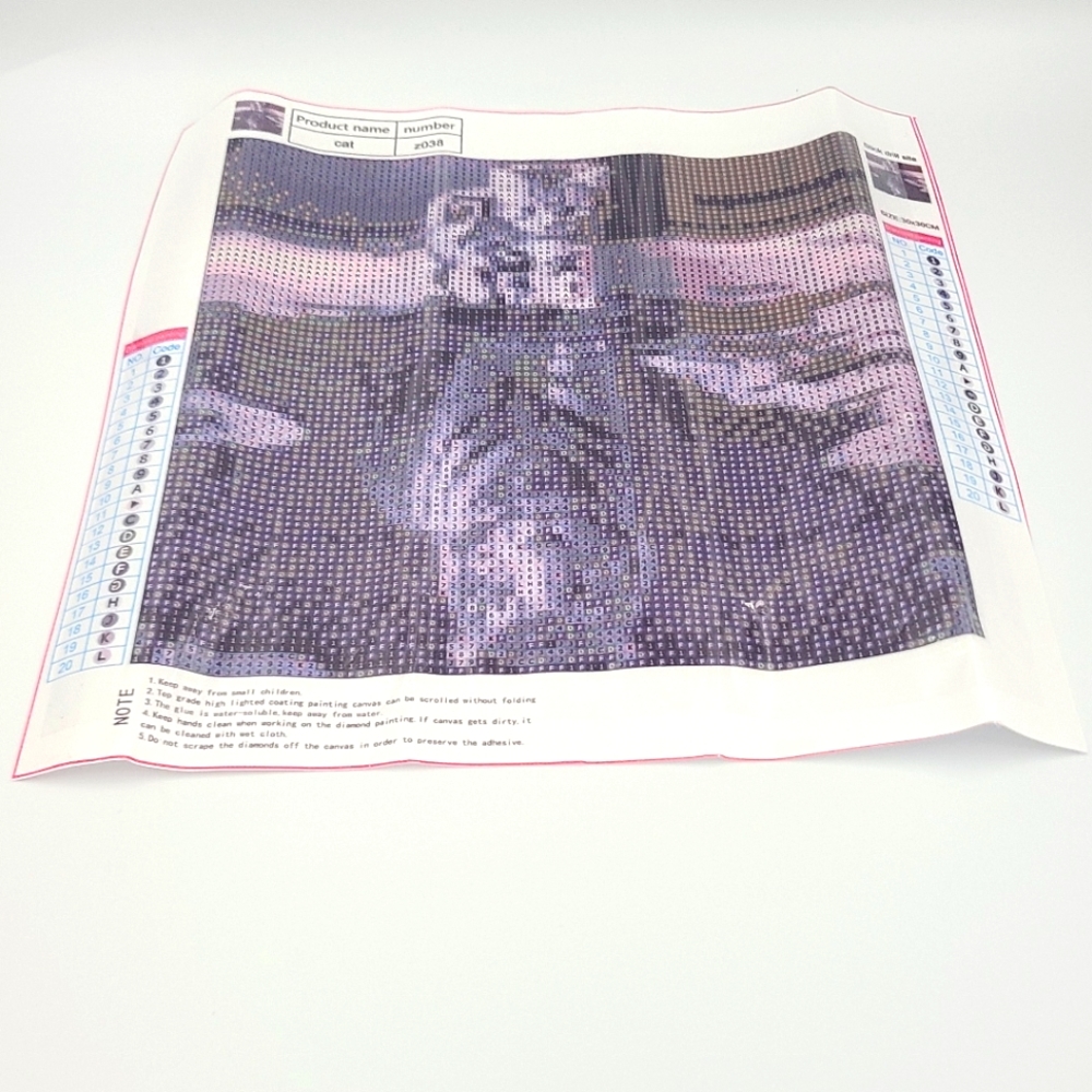 2/$20 BN Diamond Art Fierce Kitty Tiger 30 x 30cm